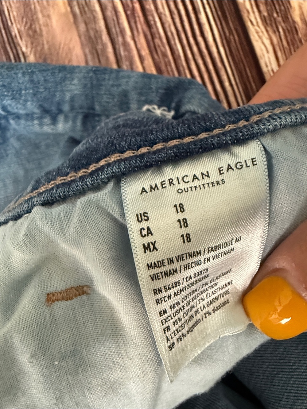 American Eagle Curvy Hi-Rise Denim Women's Shorts - Picture 5 of 5